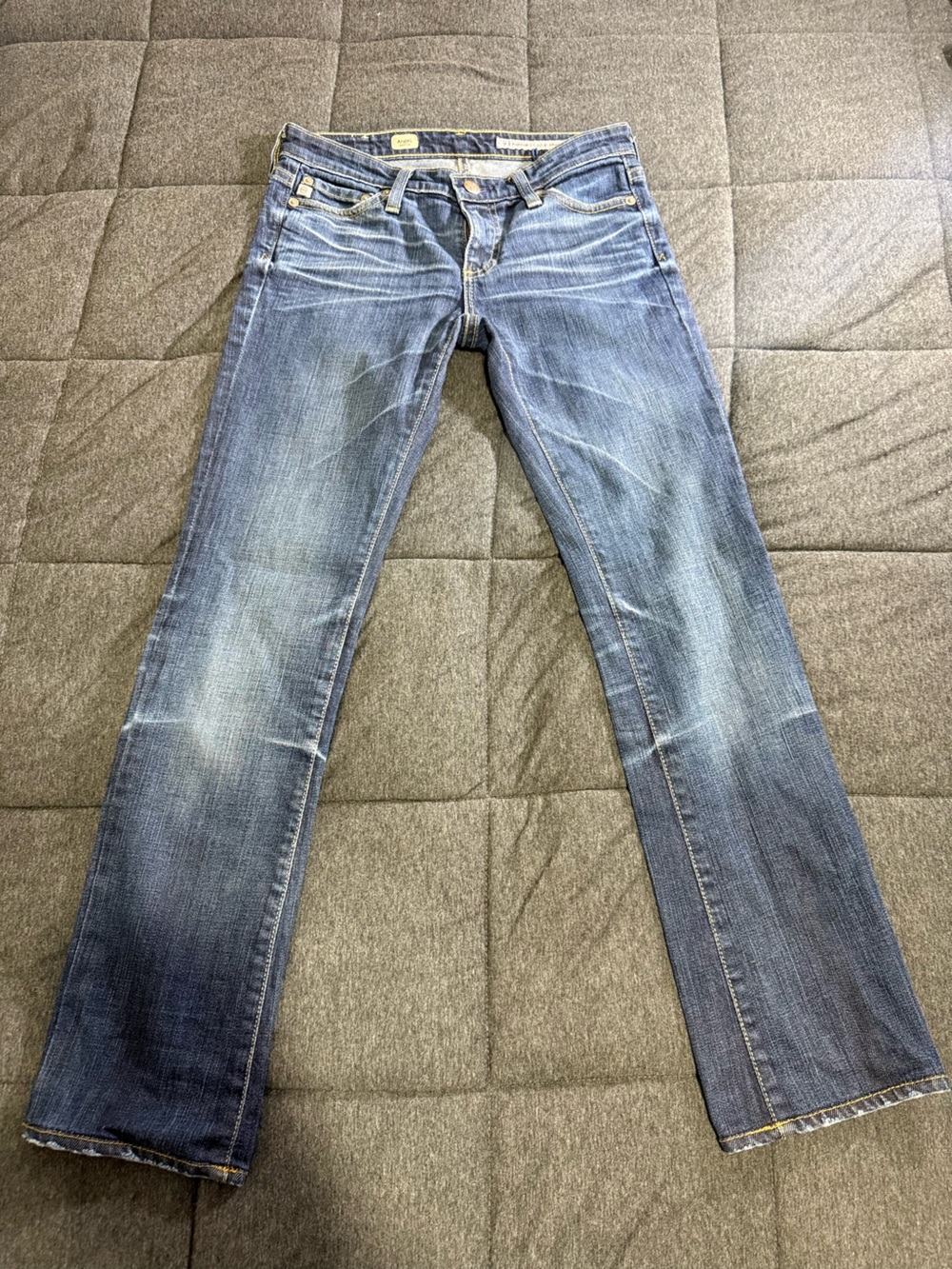 AG Adriano Goldschmied Angel Bootcut Jeans Size 25 Cropped Light Wash Denim Y2K